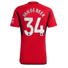 Manchester United Donny van de Beek #34 Hemmakläder 2023-24 Kortärmad
